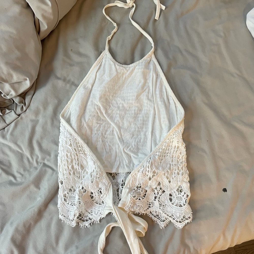 White halter top